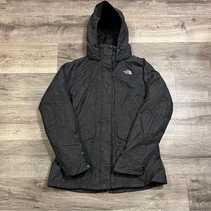 The North Face Gray 2 n 1 ski coat with fleece liner